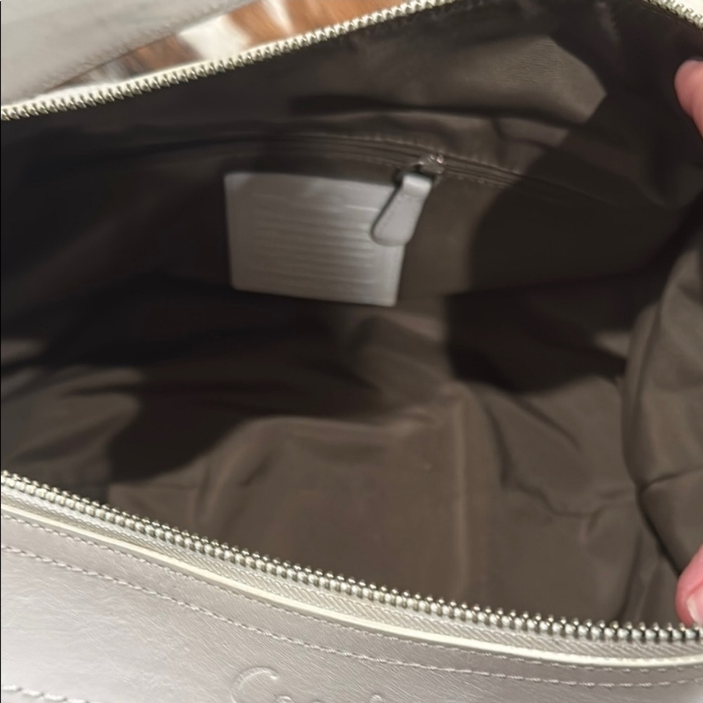 Coach Brown and White signature Monogram hobo Shoulder Bag - Picture 6 of 8